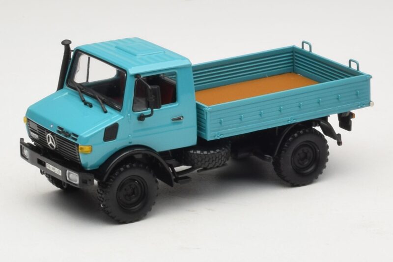 Mercedes Unimog 1300 L Camión de Plataforma Azul Minichamps 1:43 439033020 Metal
