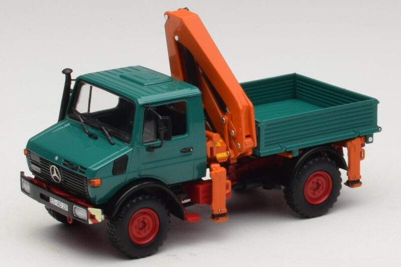 Mercedes Unimog 1300 L Volquete con Grúa de Carga Minichamps 1:43 439033000 Metal