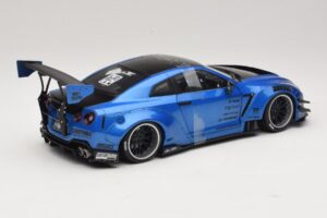 Nissan GT-R R35 Liberty Walk Work T2 Azul Metalizado Solido 1:18 S1805801 Metal - imagen 2 de 6