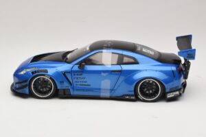 Nissan GT-R R35 Liberty Walk Work T2 Azul Metalizado Solido 1:18 S1805801 Metal - imagen 3 de 6