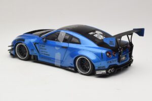 Nissan GT-R R35 Liberty Walk Work T2 Azul Metalizado Solido 1:18 S1805801 Metal - imagen 5 de 6