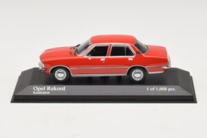 Opel Rekord D Rojo Minichamps 1:43 400044004 Metal