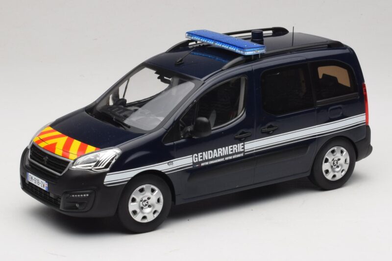 Peugeot Partner Gendarmerie Azul Oscuro Norev 1:18 184890 Metal