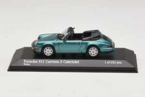 Porsche 911 964 Carrera 2 Cabriolet Turquesa Minichamps 1:43 430067332 Metal