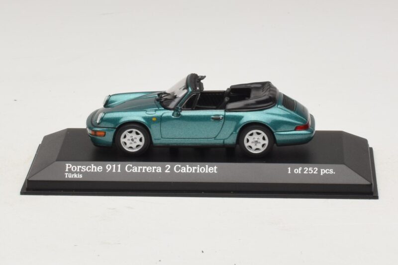 Porsche 911 964 Carrera 2 Cabriolet Turquesa Minichamps 1:43 430067332 Metal