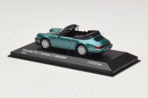 Porsche 911 964 Carrera 2 Cabriolet Turquesa Minichamps 1:43 430067332 Metal - imagen 3 de 4