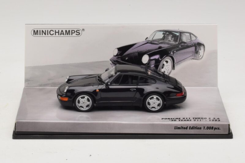 Porsche 911 964 Turbo S 3.6 30 Aniversario Negro Minichamps 1:43 436069171 Metal