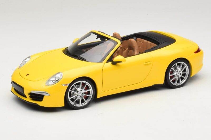 Porsche 911 991 Carrera S Descapotable Amarillo Minichamps 1:18 100061031 Metal