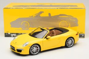 Porsche 911 991 Carrera S Descapotable Amarillo Minichamps 1:18 100061031 Metal - imagen 8 de 8