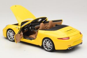 Porsche 911 991 Carrera S Descapotable Amarillo Minichamps 1:18 100061031 Metal - imagen 5 de 8