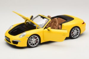 Porsche 911 991 Carrera S Descapotable Amarillo Minichamps 1:18 100061031 Metal - imagen 2 de 8