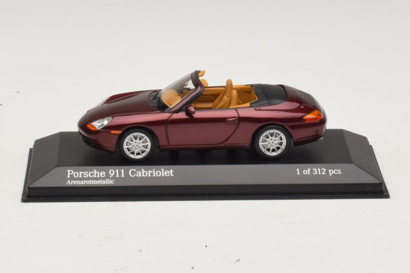 Porsche 911 996 Descapotable Rojo Metalizado Minichamps 1:43 400061092 Metal