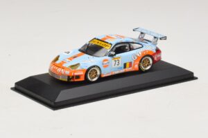 Porsche 911 996 GT3 RSR Gulf #73 Lefort / Lambert 1000km Spa 2005 Minichamps 1:43 400056473-P1 Metal - imagen 2 de 4