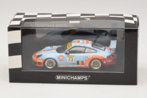 Porsche 911 996 GT3 RSR Gulf #73 Lefort / Lambert 1000km Spa 2005 Minichamps 1:43 400056473-P1 Metal - imagen 4 de 4