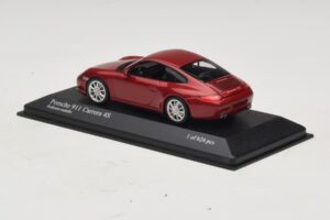 Porsche 911 997 Carrera 4S Red Metallic Minichamps 1:43 400066422 Metal - imagen 3 de 4
