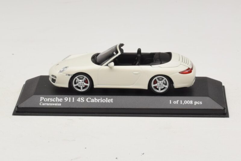 Porsche 911 997 Carrera 4S Descapotable Blanco Minichamps 1:43 400066431 Metal