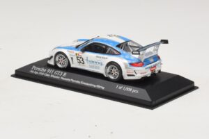Porsche 911 997 GT3 R #53 Vannelet / Pyroles Class Winners 24 Hours of Spa 2010 Minichamps 1:43 400108953 Metal - imagen 3 de 4
