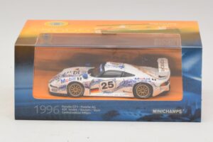 Porsche 911 GT1 #25 B. Wollek / T. Boutsen / H-J. Stuck 24 Hours of Le Mans 1996 Minichamps 1:43 403966625 Metal - imagen 5 de 5
