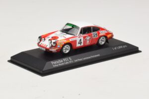 Porsche 911 S #4 G. Larrousse / J-C. Perramond 2nd Place Rally Monte Carlo 1972 Minichamps 1:43 400726804 Metal - imagen 2 de 4
