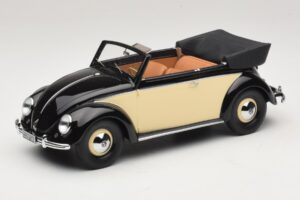 Volkswagen Beetle Descapotable Negro Crema Minichamps 1:18 107054131 Resina