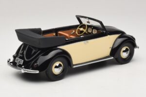 Volkswagen Beetle Descapotable Negro Crema Minichamps 1:18 107054131 Resina - imagen 2 de 6