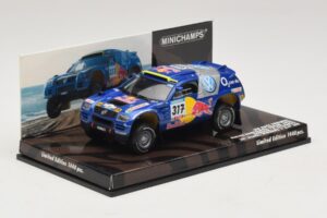 Volkswagen Race Touareg Red Bull #317 Gordon / von Zitzewitz Dakar Rally 2005 Minichamps 1:43 436055317 Metal - imagen 2 de 5