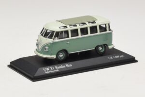 Volkswagen T1 Samba Bus Azul Turquesa Blanco Minichamps 1:43 430052306 Metal - imagen 2 de 4