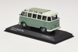 Volkswagen T1 Samba Bus Azul Turquesa Blanco Minichamps 1:43 430052306 Metal - imagen 3 de 4