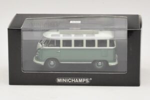 Volkswagen T1 Samba Bus Azul Turquesa Blanco Minichamps 1:43 430052306 Metal - imagen 4 de 4