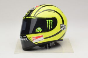Casco AGV V. Rossi MotoGP Valencia Test 2009 Minichamps 1:2 327100066 Metal