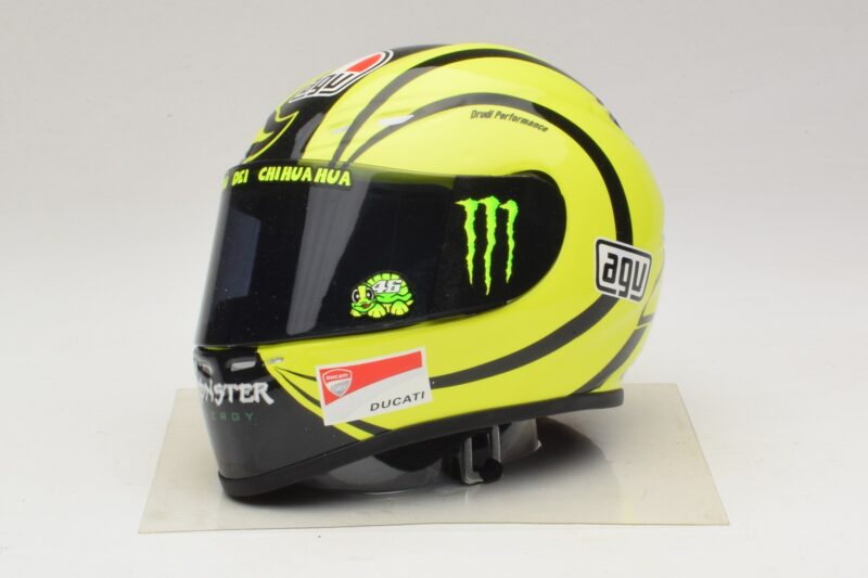 Casco AGV V. Rossi MotoGP Valencia Test 2009 Minichamps 1:2 327100066 Metal