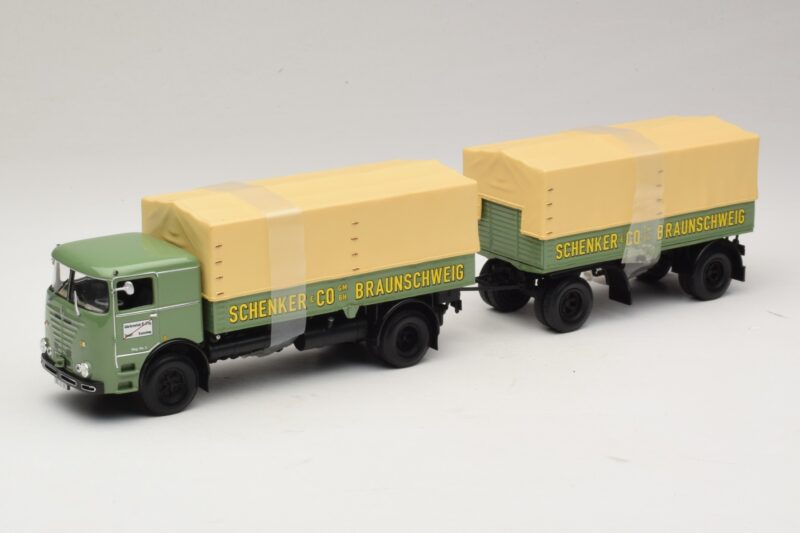 Bussing LU 11/16 Remolque Plataforma Schenker Minichamps 1:43 499073924 Metal