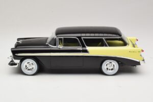 Chevrolet Bel Air Nomad Custom Negro & Amarillo Claro KK-Scale 1:18 KKDC181293 Metal - imagen 3 de 6