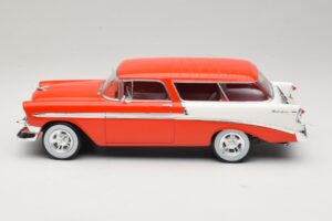 Chevrolet Bel Air Nomad Custom Rojo Claro & Blanco KK-Scale 1:18 KKDC181291 Metal - imagen 3 de 6
