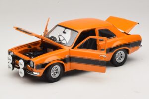 Ford Escort Mk1 RS1600 AVO Naranja Con Rayas Negras Minichamps 1:18 100688104 Metal - imagen 2 de 8
