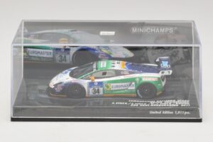 Lamborghini Gallardo LP600 GT3 #34 Reiter Engineering H-J. Stuck 24 Hours of Nurburgring 2011 Minichamps 1:43 437111284 Metal - imagen 4 de 5