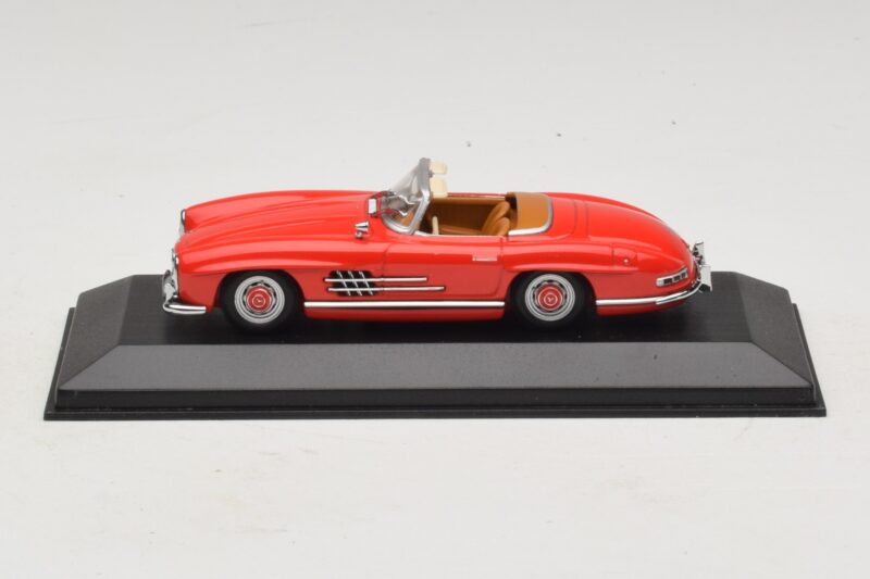 Mercedes 300 SL W198 Rojo Con Interior Marrón Minichamps 1:43 MB009 Metal