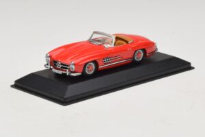 Mercedes 300 SL W198 Rojo Con Interior Marrón Minichamps 1:43 MB009 Metal - imagen 2 de 5