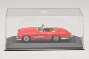 Mercedes 300 SL W198 Rojo Con Interior Marrón Minichamps 1:43 MB009 Metal - imagen 4 de 5