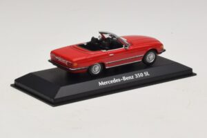 Mercedes 350 SL R107 Rojo Maxichamps 1:43 940033432 Metal - imagen 2 de 5