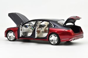 Mercedes Maybach S680 Z223 Nautical Blue & Patagonia Red Norev 1:18 183919 Metal - imagen 2 de 2