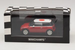 Mini Cooper One R50 Rojo Con Bandera Japonesa Minichamps 1:43 MINI034 Metal - imagen 5 de 5