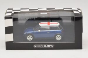 Mini Cooper S R53 Azul Con Bandera Inglesa Minichamps 1:43 MINI012 Metal - imagen 5 de 5
