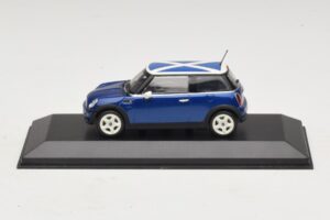 Mini Cooper S R53 Azul Con Bandera Escocesa Minichamps 1:43 MINI016 Metal