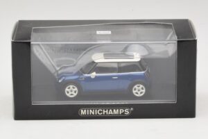 Mini Cooper S R53 Azul Oscuro Con Techo Panorámico Minichamps 1:43 MINI021 Metal - imagen 4 de 4