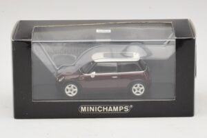 Mini Cooper S R53 Rojo Oscuro Con Techo Panorámico Minichamps 1:43 MINI019 Metal - imagen 4 de 4