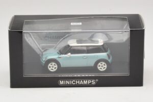 Mini Cooper S R53 Azul Claro Metalizado Con Techo Panorámico Minichamps 1:43 MINI018 Metal - imagen 4 de 4