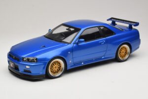Nissan Skyline GT-R R34 V-Spec II Azul Metalizado BBS Llantas KK-Scale 1:12 KKDC120211-2 Metal