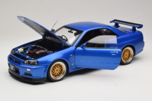 Nissan Skyline GT-R R34 V-Spec II Azul Metalizado BBS Llantas KK-Scale 1:12 KKDC120211-2 Metal - imagen 2 de 8