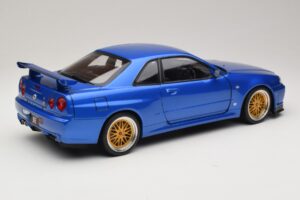 Nissan Skyline GT-R R34 V-Spec II Azul Metalizado BBS Llantas KK-Scale 1:12 KKDC120211-2 Metal - imagen 3 de 8